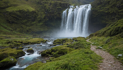 Obraz premium waterfall in the forest
