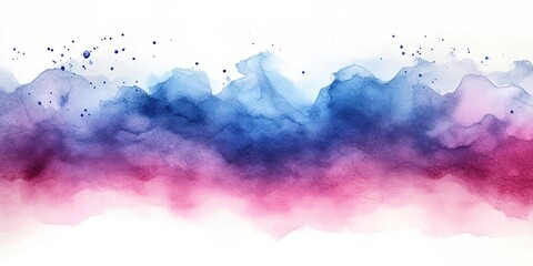 Obraz premium Abstract Watercolor Texture in Purple and Blue Shades with Soft Gradients and Beautiful Paint Effects for Creative Projects. purple blue brush stroke watercolor texture
