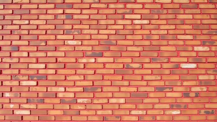 Brown Brick Wall Red Grout Texture, High Definition, Architectural Photography