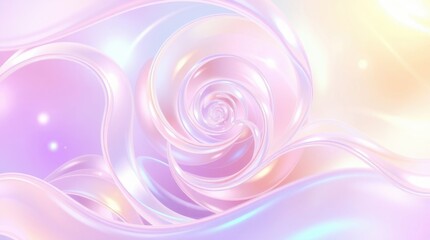 Soft pastel swirls blend harmoniously in a dreamy landscape of light and color