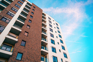 Modern european residential apartment building complex
