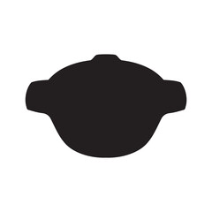 Kitchen Pot Silhouette Vector Illustration
