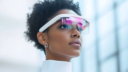 Person adjusting smart contact settings using voice commands for personalized experiences