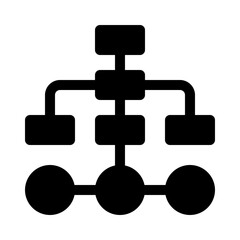 workflow diagram glyph icon