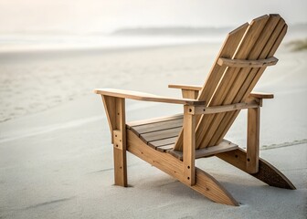 wooden chair on the beach