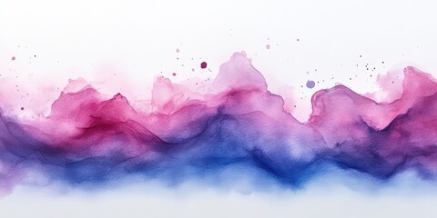 Obraz premium Abstract watercolor texture in shades of purple and blue with soft gradients and artistic splashes for creative backgrounds and designs.purple blue brush stroke watercolor texture