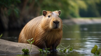 Capybara image, World's Largest Rodent.