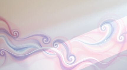 Fototapeta premium Swirling pastel clouds dance gracefully across a soft background in an ethereal moment captured at dawn