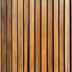 Fototapeta premium Wall made of wooden panels. Vertical wooden slats for facade cladding. Timber stripes made of beige pine. A modern plank surface for interior