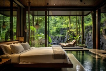 Fototapeta premium Homestay in Thailand background architecture furniture building.
