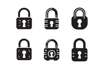 Lock icons set. Padlock symbol collection. Security symbol. Lock open and lock closed icon - stock vector.