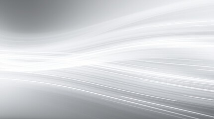 Obraz premium Captivating abstract light trails gracefully flowing across a soft gray background in a serene and calming composition