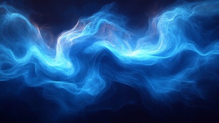 Obraz premium Blue energy fluctuation