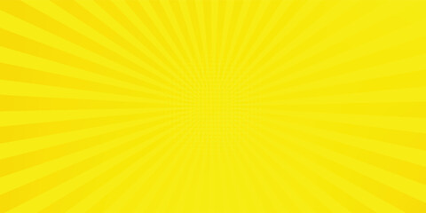 Yellow Comic Zoom Lines Background Vector Illustration eps10