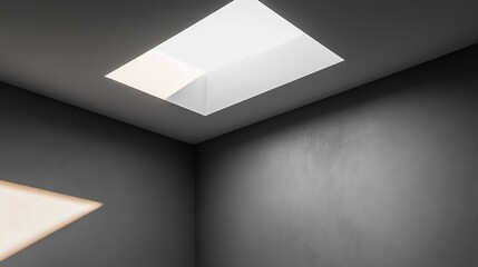 Obraz premium Bright and Inviting Interior Space Featuring a Spacious Room with Pristine White Ceiling and Walls Creating a Calm and Minimalist Atmosphere Ideal for Relaxation or Creative Work