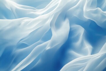 Obraz premium White fabric on blue background