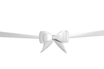 silver ribbon bow