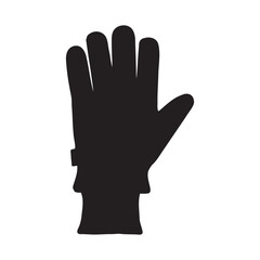 Worker Glove Silhouette Vector Illustration