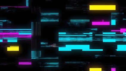 futuristic glitch neon colors digital effect