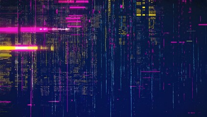 futuristic glitch neon colors digital effect