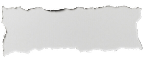 Fototapeta premium White Paper Tear Border With Torn Edge On Transparent Background A White Blank Sheet With Ripped Edge A Wide Banner Template Generative Ai.