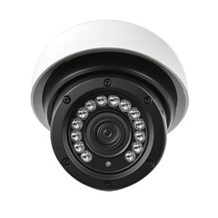 Obraz premium White security CCTV camera isolated on transparent background