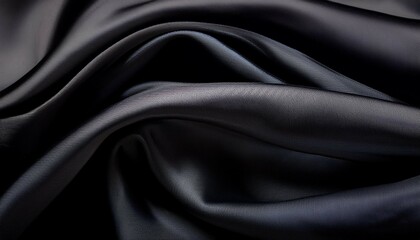 black silk with curves and wrinkles background