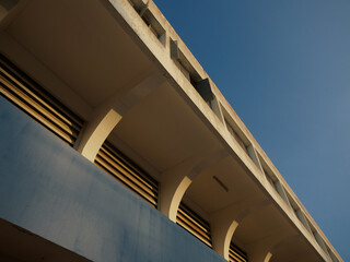 Old and dilapidated office buildings