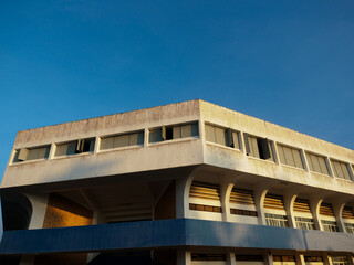 Fototapeta premium Old and dilapidated office buildings