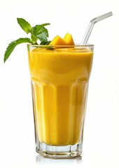 Refreshing mango smoothie with mint