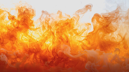 Fire background with orange and yellow smoke swirling creating an intense and dramatic visual effect for backgrounds and design projects