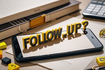 Follow-Up Reminder with Mobile Phone in Office Setting