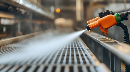 Automated Precision Cleaning of Industrial Production Lines with Uniform Chemical Coverage