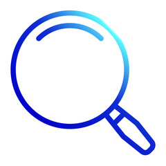 Magnifying Glass Icon with Trendy Line Gradient Style