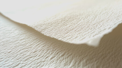 Obraz premium Close up of a white sheet of paper with visible texture and grain patterns on a neutral background for use in design and layout projects