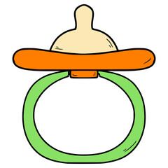 baby pacifier illustration hand drawn isolated vector