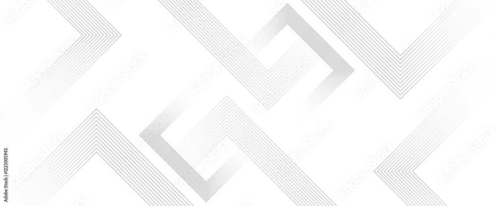 Wall mural vector modern white triangle and squares line with line technology line background.