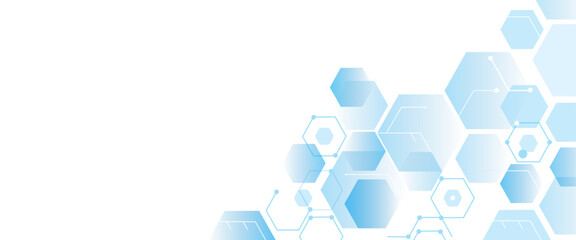 Futuristic hexagon and technology concept creative Idea for Medical, Technology or Science Design, 