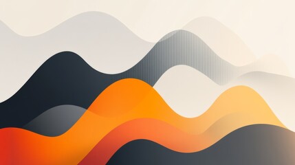 Fototapeta premium An elegant area chart with smooth curves in gradient colors representing revenue growth over time, set against a light background for a polished appearance