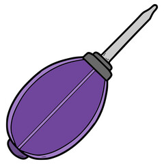 rubber air pump illustration hand drawn isolated vector