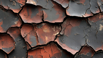 The texture of cracked paint