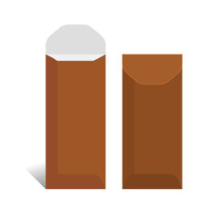 Envelope template,3D Box, Size 4 x 9 in, Vector File