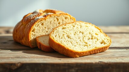 Irish Soda Bread on Rustic Wood, Deliciously Baked