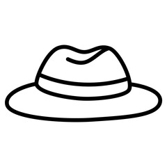 cute kawaii Hat outline cartoon doodle illustration
