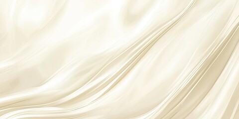 Obraz premium Smooth, flowing cream satin fabric with soft folds and gentle waves, perfect for backgrounds or textile design.