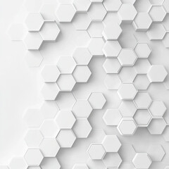 Naklejka premium Subtle white geometric patterns create modern and clean background with hexagonal shapes, perfect for design projects or minimalistic themes