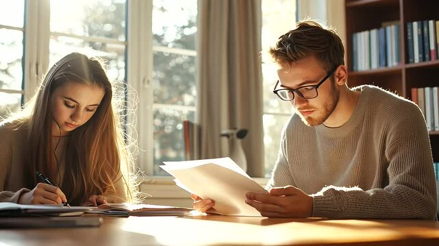 Personal Coach Helping Teenager with College Application Tips
