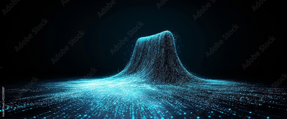 Aufkleber Network connection principles. Internet communication systems. Big data platforms. Technological background illustrated with 3D rendering