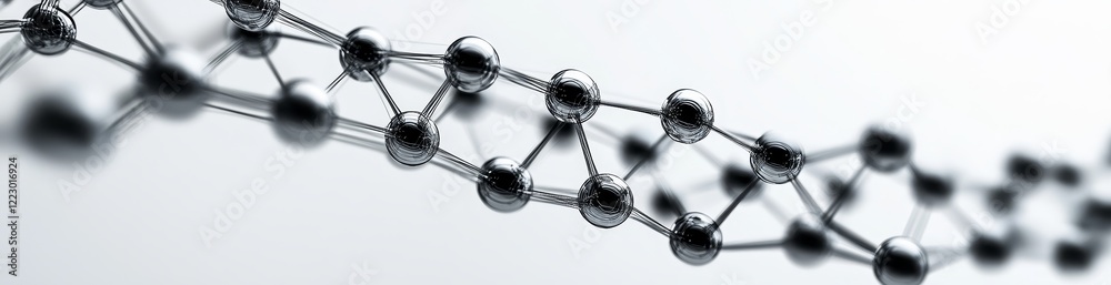 Poster Simple hexagonal elements form a hexagons pattern on a geometric abstract background, perfect for medical, technology, or science designs