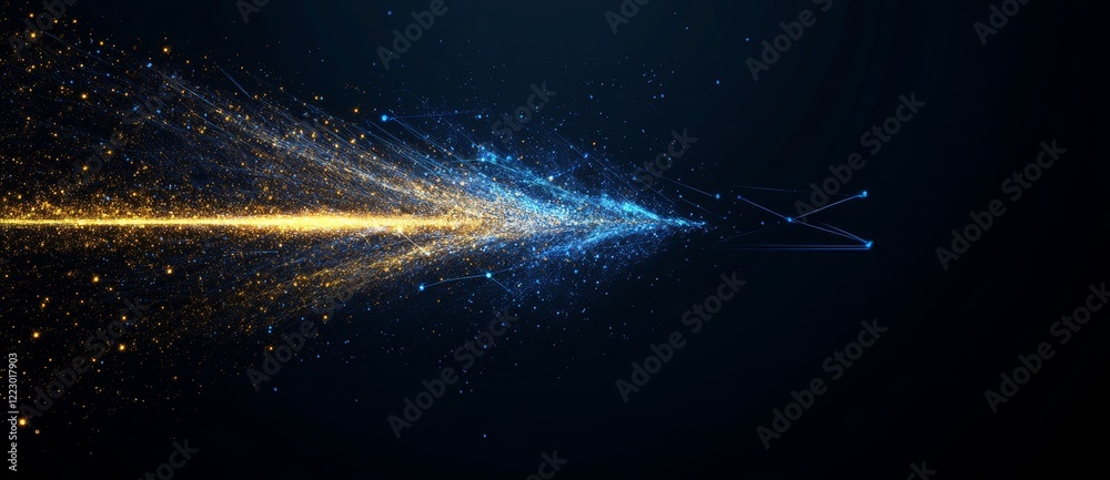 Aufkleber high-speed technology on screen with abstract motion blur